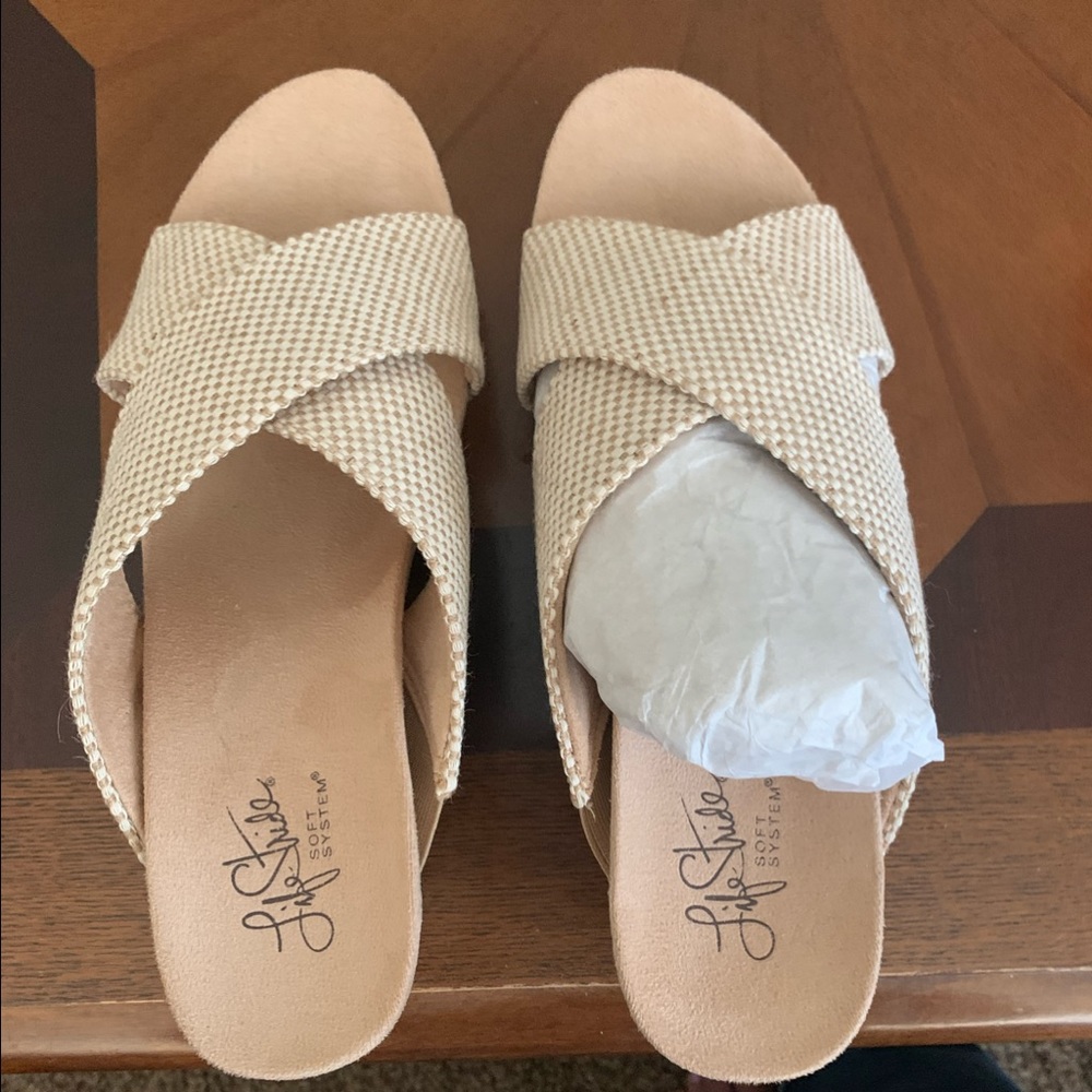 Life Stride wedge sandals - new in box